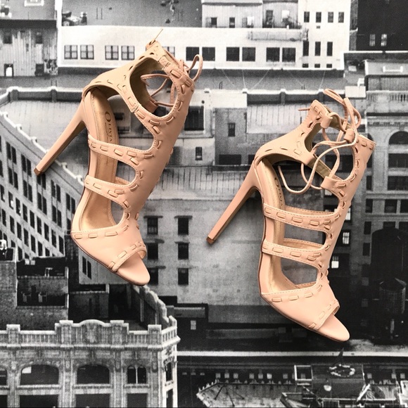 Blush Pink Side Cutout Heels - Picture 7 of 7